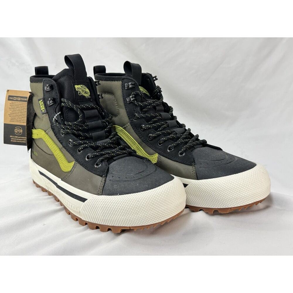 VANS Sk8-Hi Gore-Tex MTE-3 Boots Olive Green Waterproof Hiking Mens 9.5 Woman 11